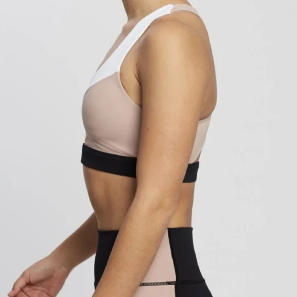 {All Fenix} Brand New Heidi Block Nude Sports Bra - Picture 2 of 9